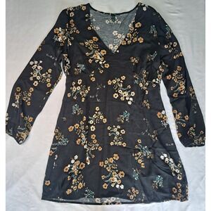 Wild Fable XL Floral Mini Dress Dark Fairy Cottagecore Hippie Romantic Boho Chic